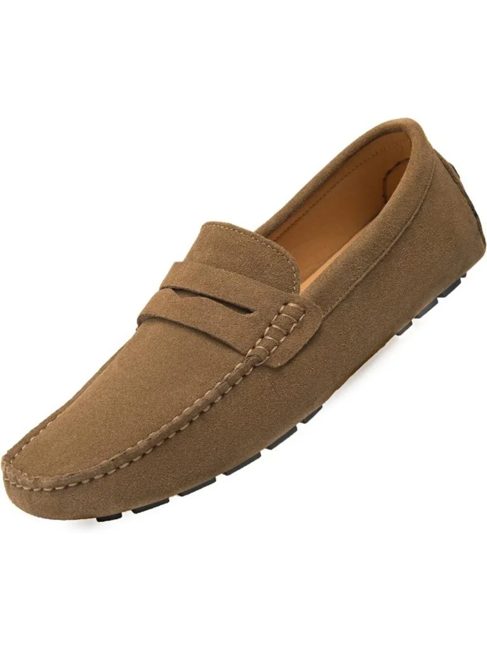 Men's Penny Loafers Moccasin Driving Shoes - Slip-On Flats for Casual Style